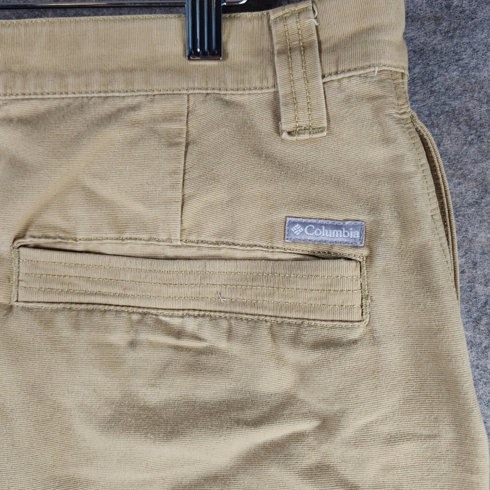 Columbia Mens 34x30 Canvas Utility Pants Tan Khaki Straight Leg Work Trousers - Picture 14 of 16